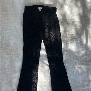 Topshop Black Textured Pants